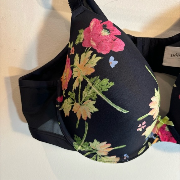 DEESSE Sz 46B Bra Floral Padded Underwire Adjustable Straps and Back NEW - Picture 5 of 6
